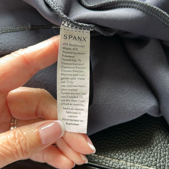 Spanx AirEssentials Tank Midi Dress Sleeveless Modal Blend Dark Storm Blue Sz L - Picture 11 of 16